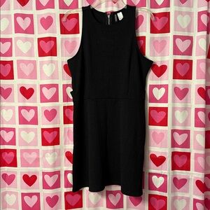 H&M divided black dress Sleeveless‎ Back Zipper size 14